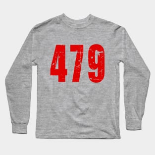 Arkansas 479 Area Code Distressed Design Long Sleeve T-Shirt